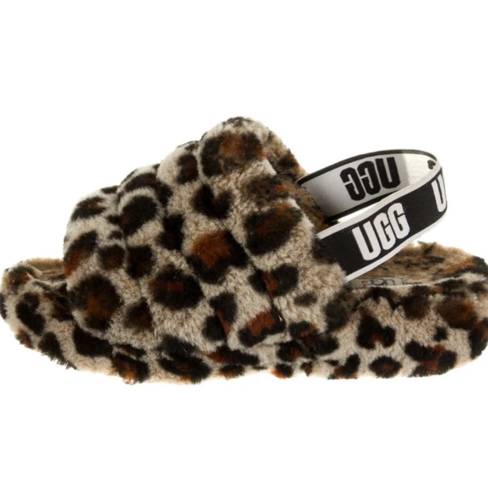 UGG animal print slingback slipper sandals
